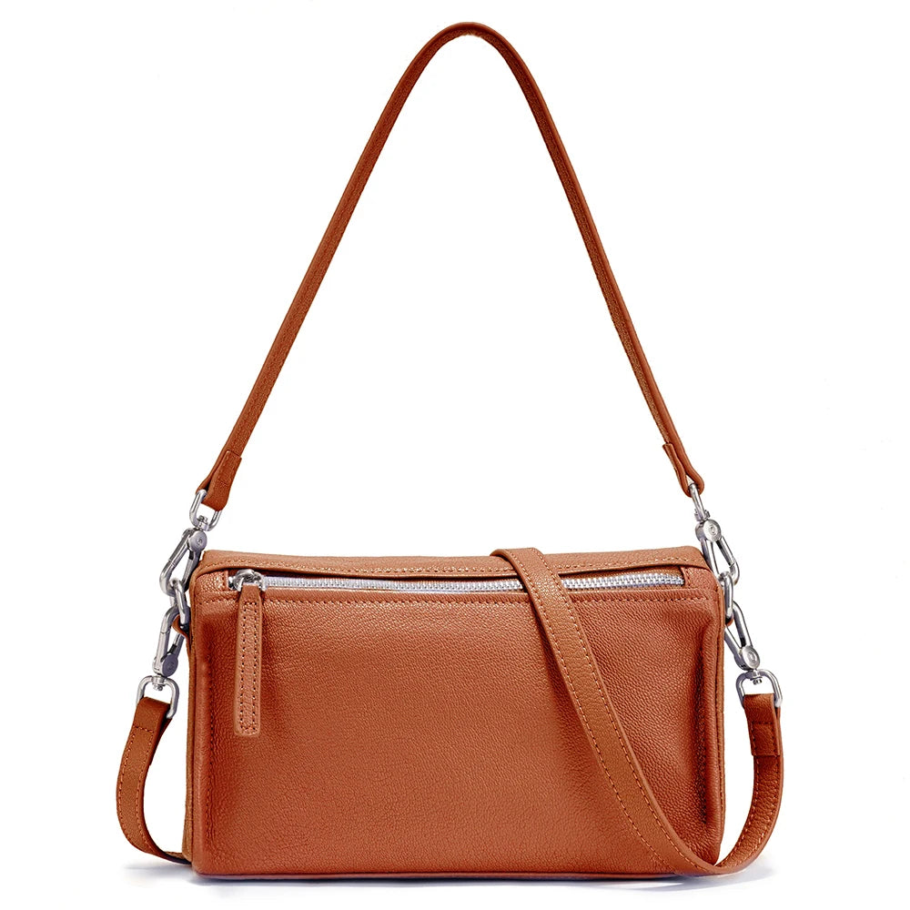 Zency Ladies Sheepskin Bag Plain Color Crossbody Bag