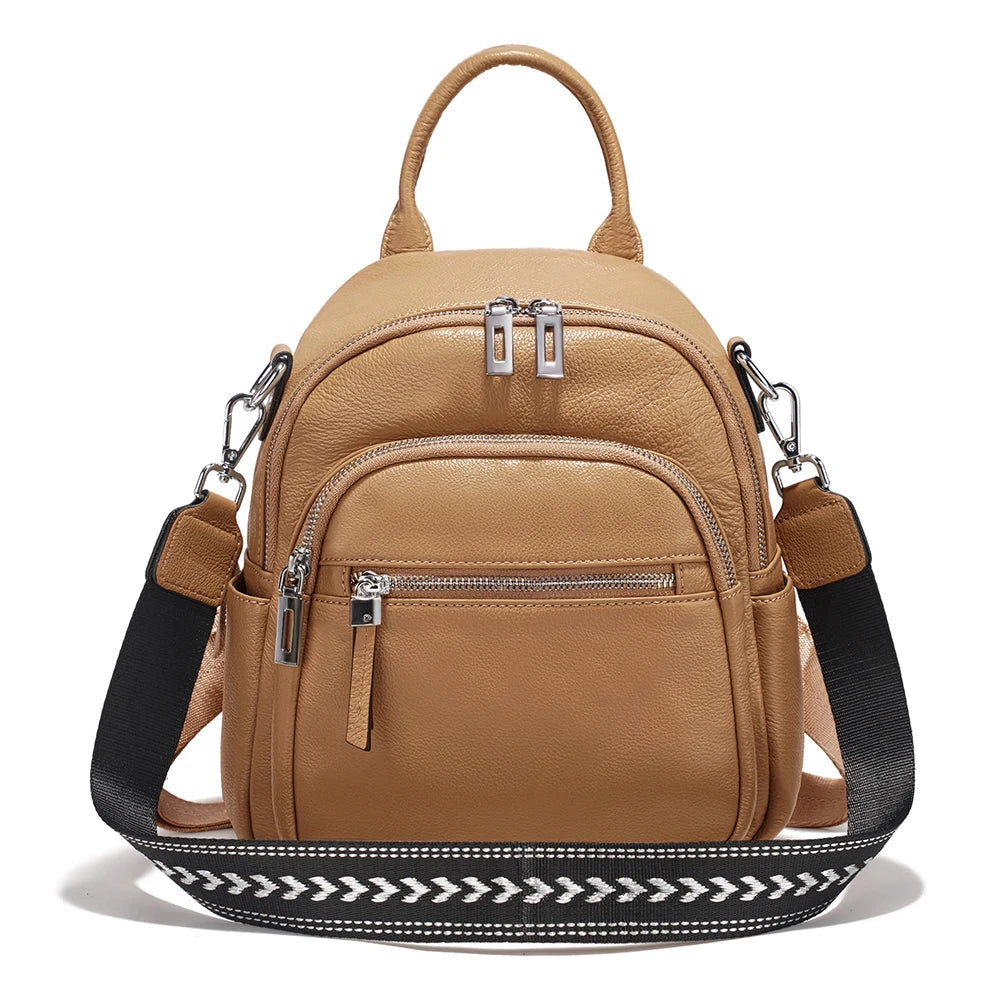 Zency Fashion Leather Knapsack Convertible Shoulder Bag