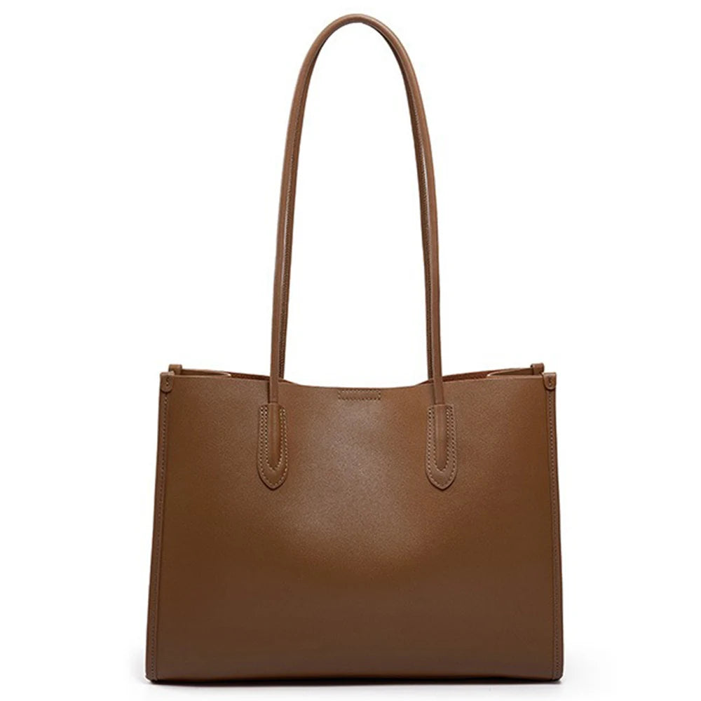 Fashion Women OL Handbag Genuine Leather Ladies Shoulder Big Tote Bag Large Capacity