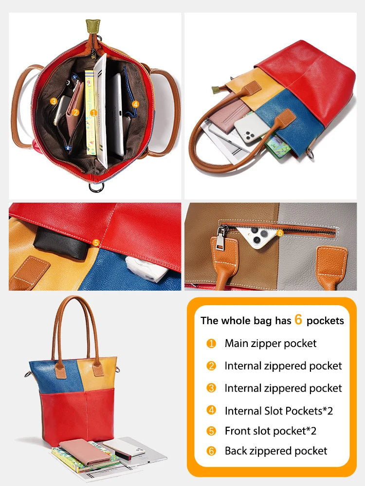 Zency Fashion Colorful Handbag for Women Work Shopping Dating Wife's Gift Choice