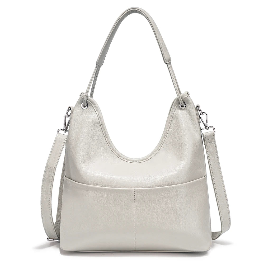Zency Leather Women's Hobo Bag Large Capacity Shopper Bag Shoulder Tote for Wife Mom