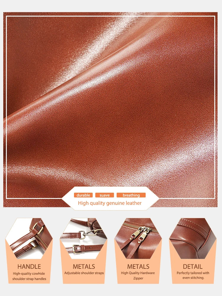 Zency Premium Genuine Leather Designer Handbag Women Shoulder Bag Crossbody
