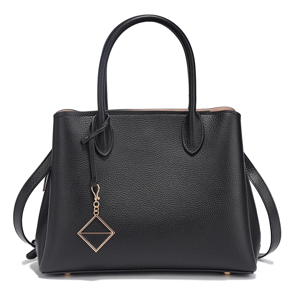 Zency Women's Leather Satchel Handbag Large Shopper Designer Shoulder Bag Top Handle