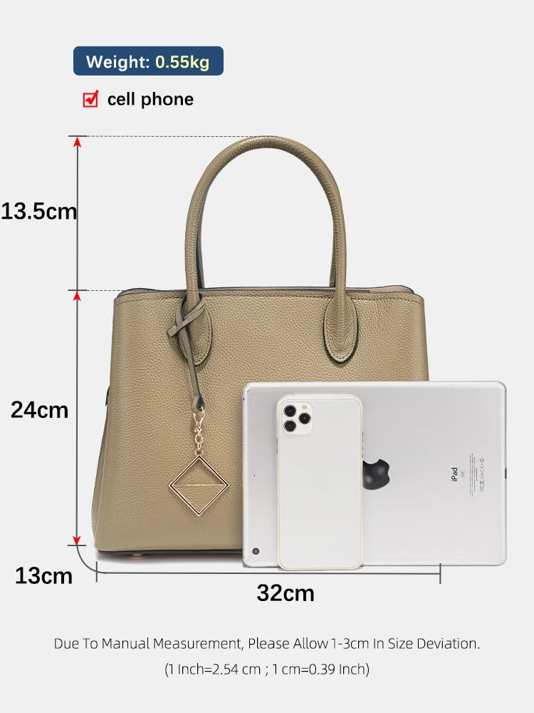 Zency Women's Leather Satchel Handbag Large Shopper Designer Shoulder Bag Top Handle