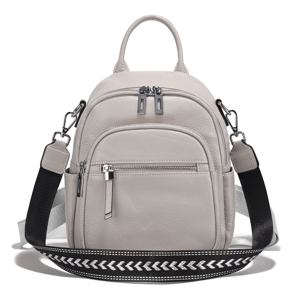 Zency Fashion Leather Knapsack Convertible Shoulder Bag