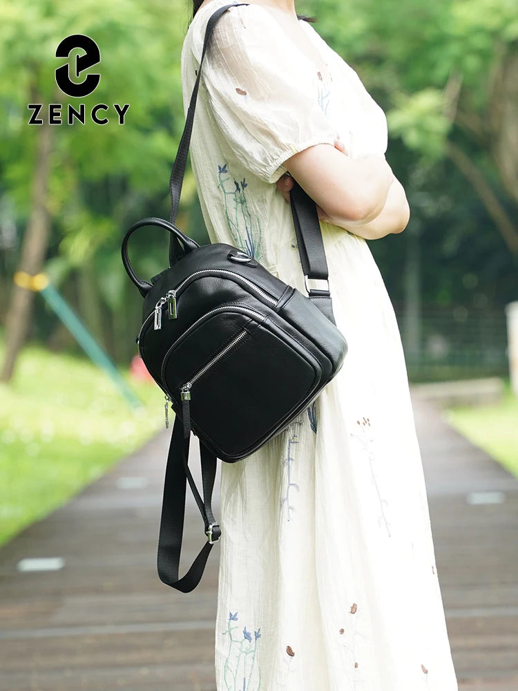 Zency Fashion Leather Knapsack Convertible Shoulder Bag