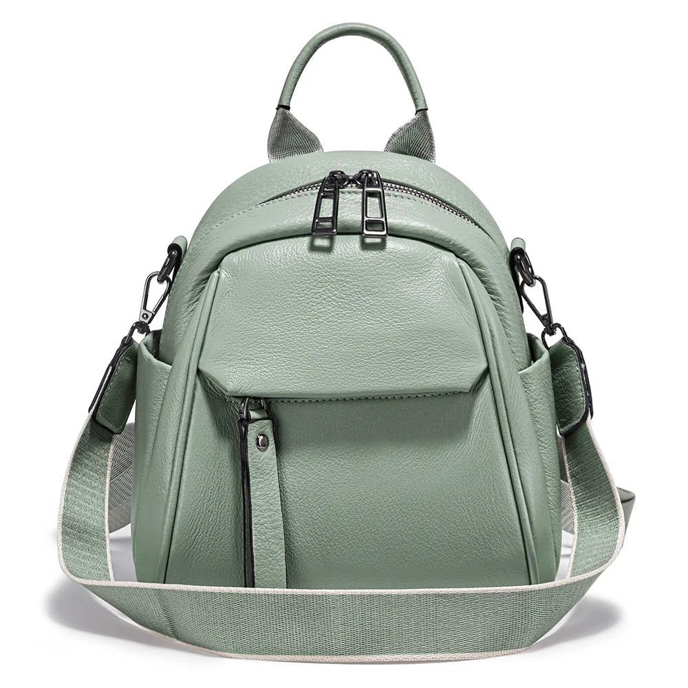 Zency Soft Genuine Leather Women Backpack Travel Rucksack School Shoulder Bag
