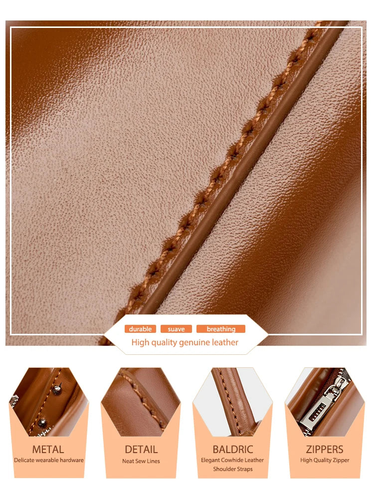 Zency Designer Handbag Fashion Women Leather High Sense Shoulder Bag Ladies Underarm Bag