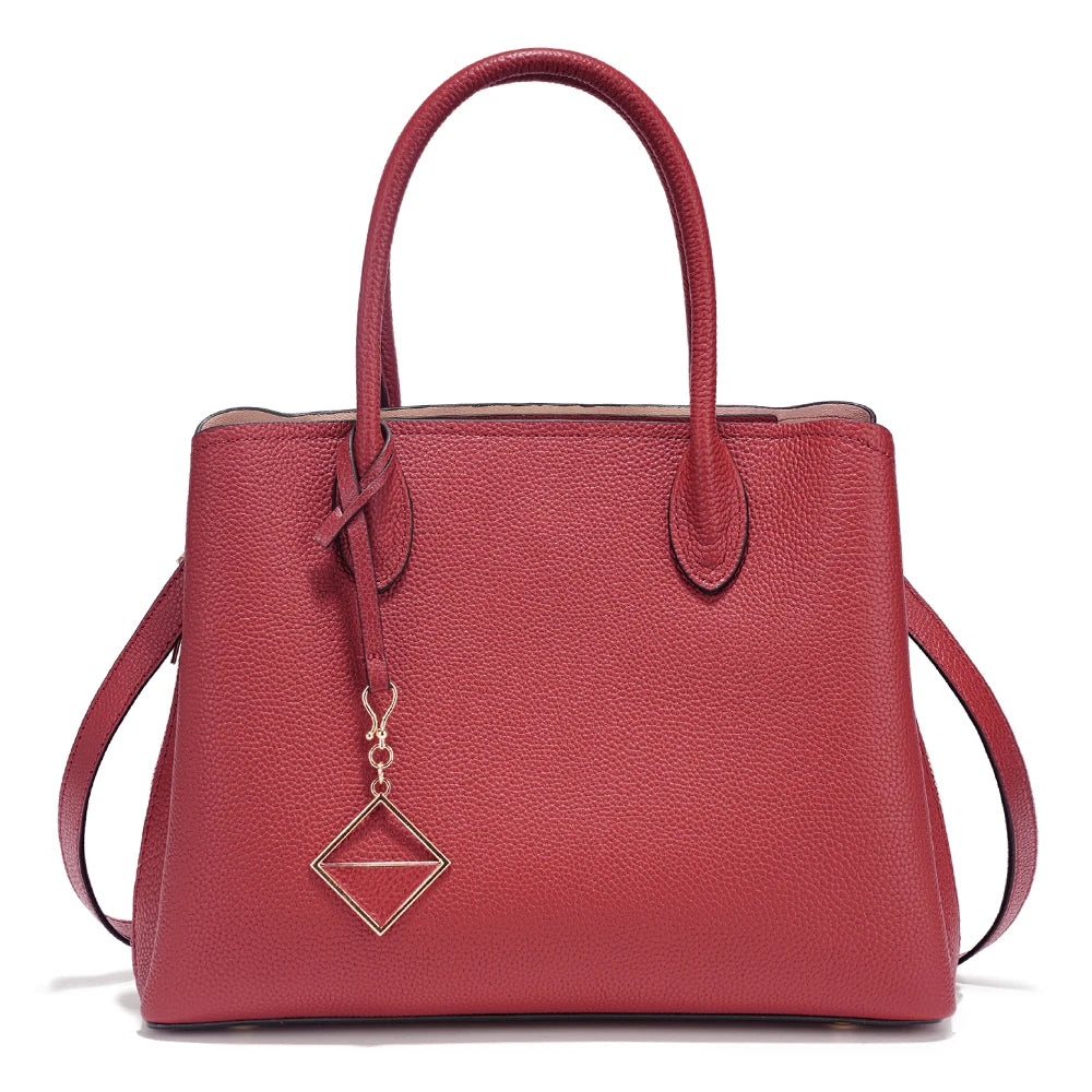 Zency Women's Leather Satchel Handbag Large Shopper Designer Shoulder Bag Top Handle