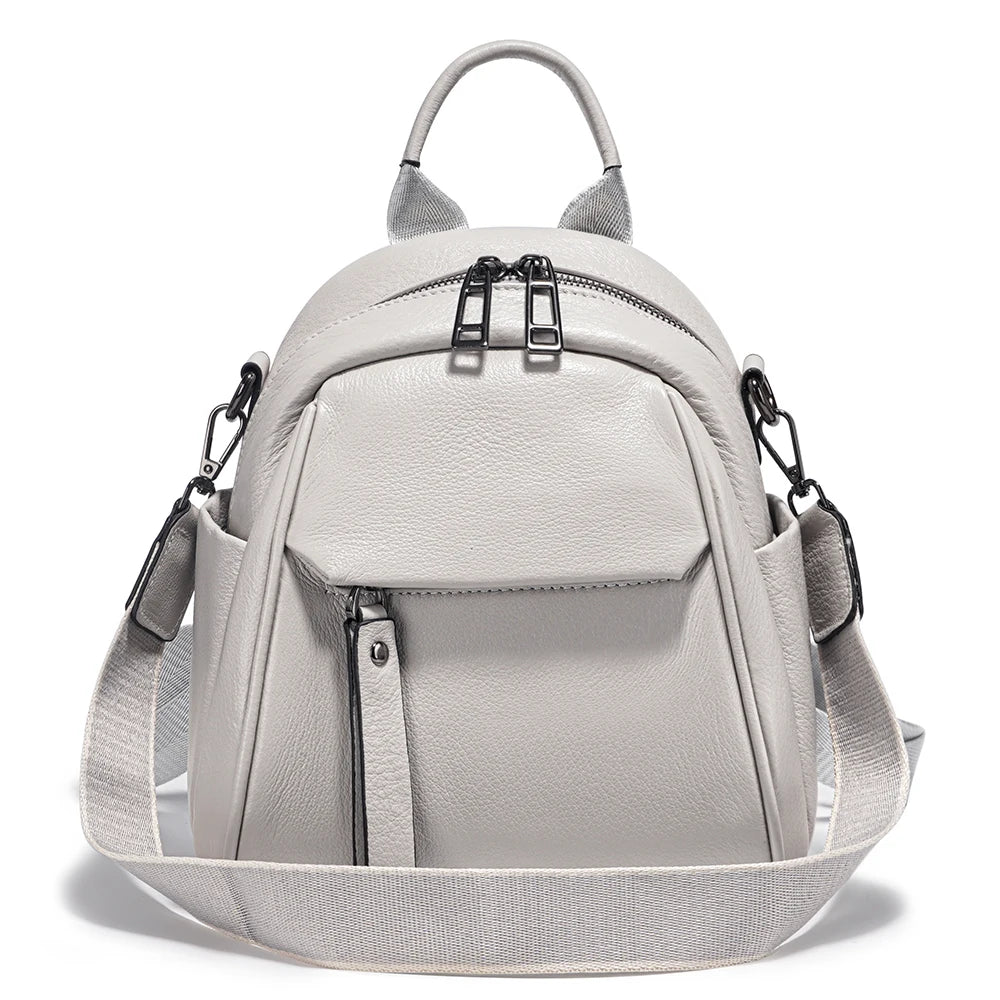 Zency Soft Genuine Leather Women Backpack Travel Rucksack School Shoulder Bag