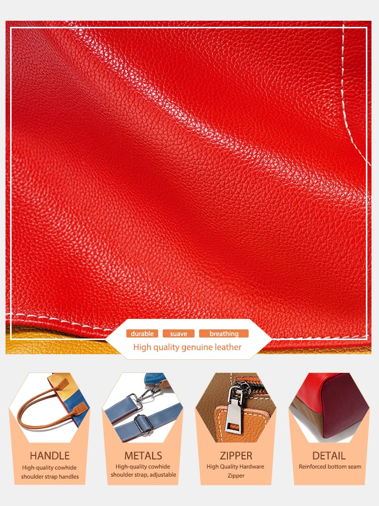 Zency Fashion Colorful Handbag for Women Work Shopping Dating Wife's Gift Choice