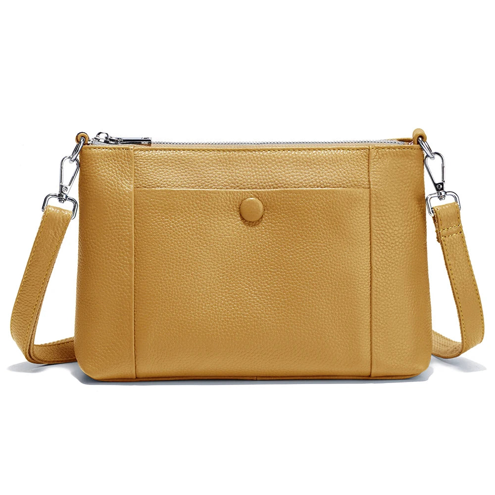 Zency Minimalist Women Purse Spring Shoulder Cross Bag 100% Genuine Leather