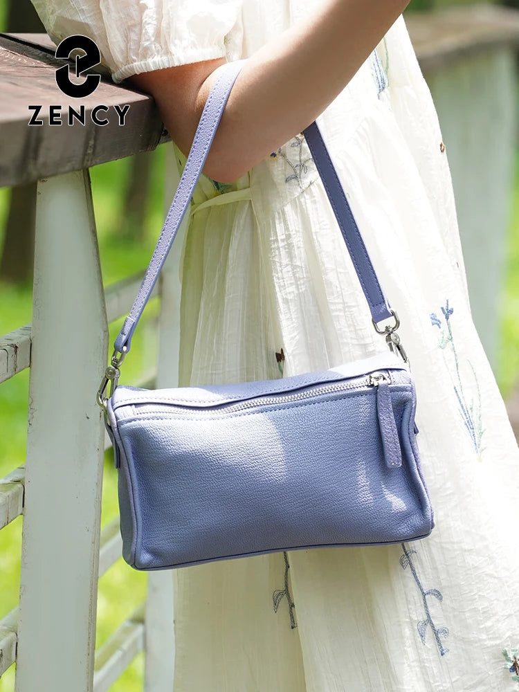 Zency Ladies Sheepskin Bag Plain Color Crossbody Bag