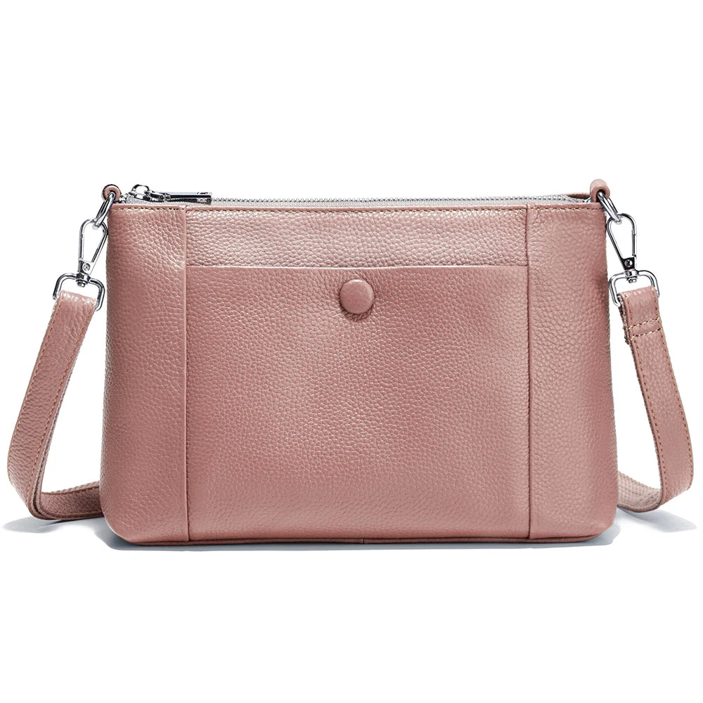 Zency Minimalist Women Purse Spring Shoulder Cross Bag 100% Genuine Leather