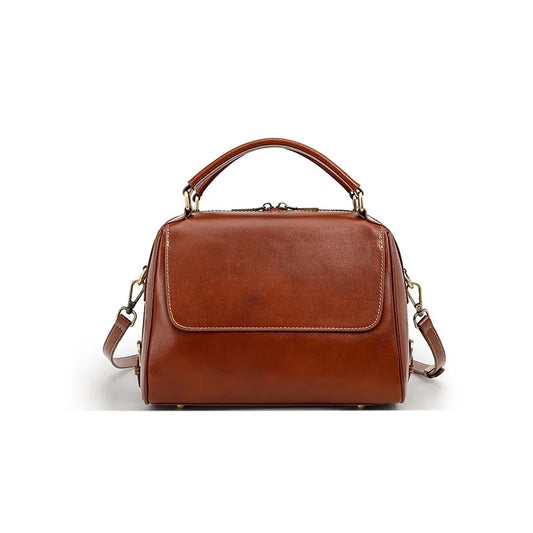 Zency Genuine Leather Women's Handbag Designer Crossbody Wide Strap Large Capacity Shoulder Bag