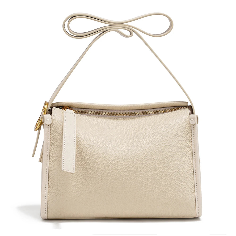 Zency Women Shoulder Bag Genuine Leather Large Minimalism  Bags for summer