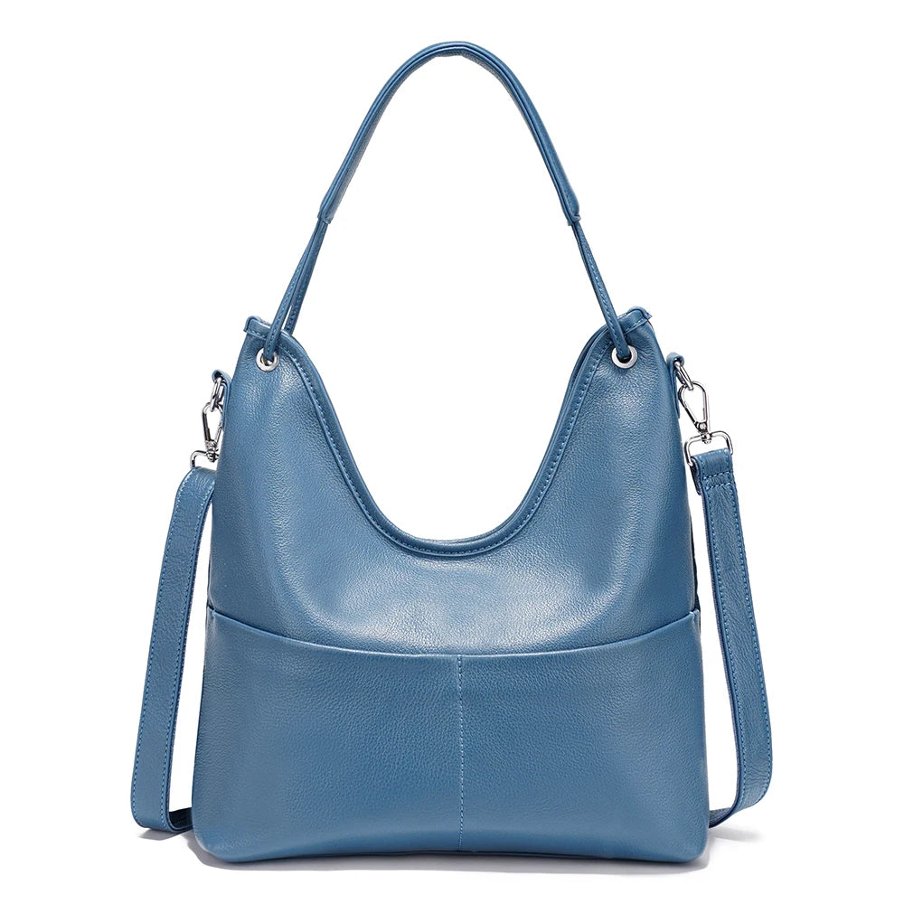 Zency Leather Women's Hobo Bag Large Capacity Shopper Bag Shoulder Tote for Wife Mom