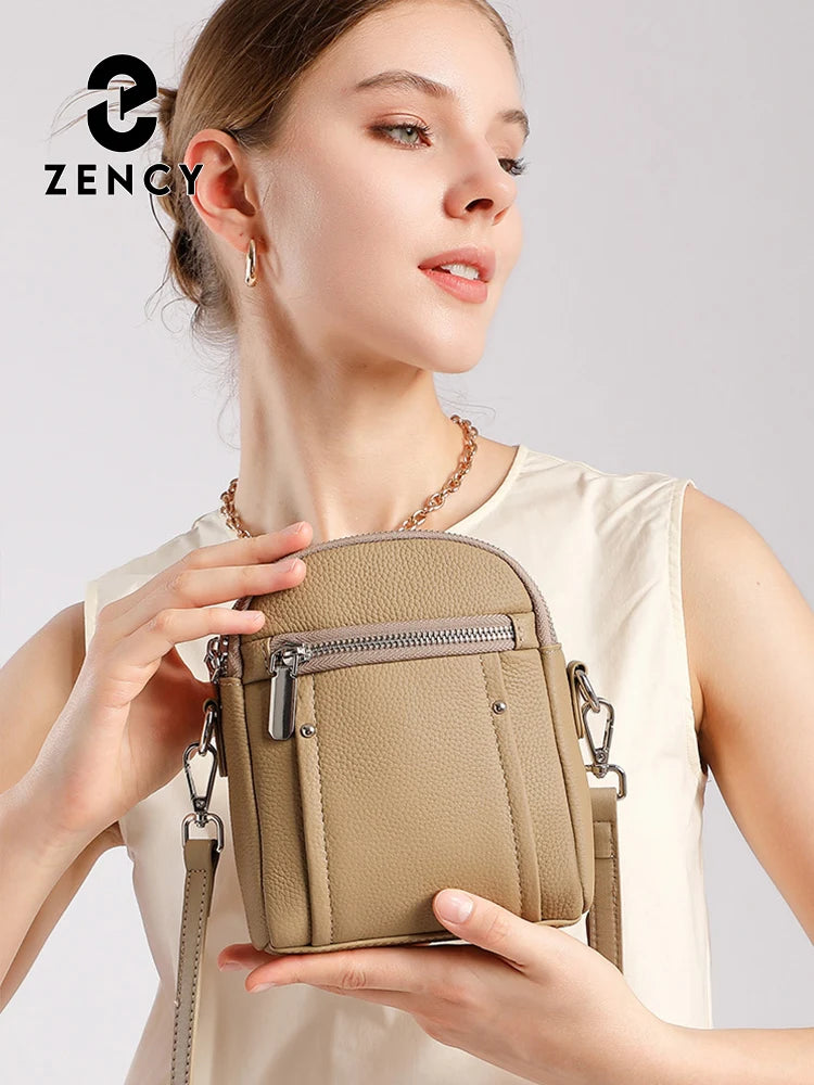 Zency Small Women's Shoulder Bag Leather for Phone Lightweight
