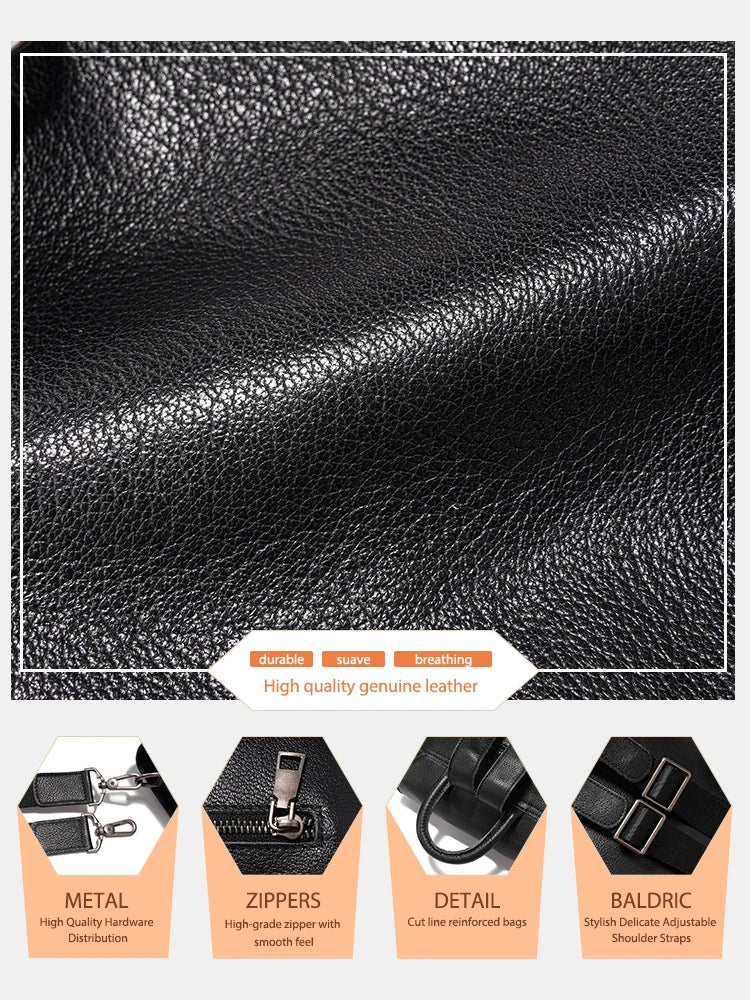 Zency Genuine Leather Leather Backpack for Women with cover