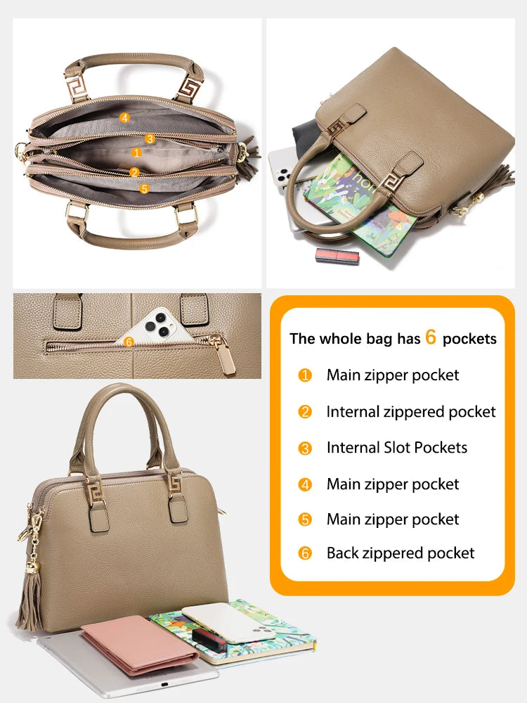 Zency Women 100% Genuine Leather Shoulder Cross body Bag