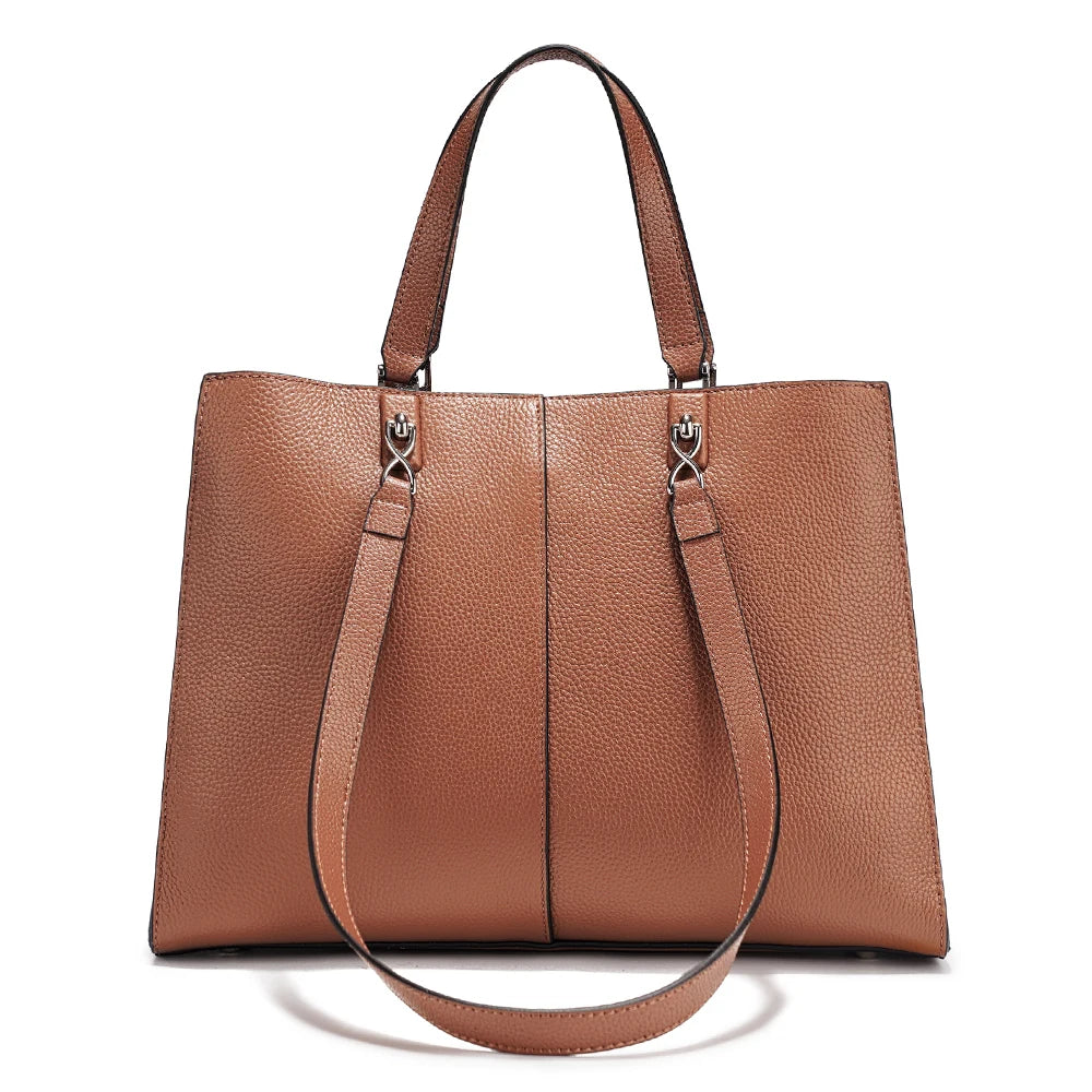 Zency Women Large Tote Bag Genuine Leather Shoulder Bag
