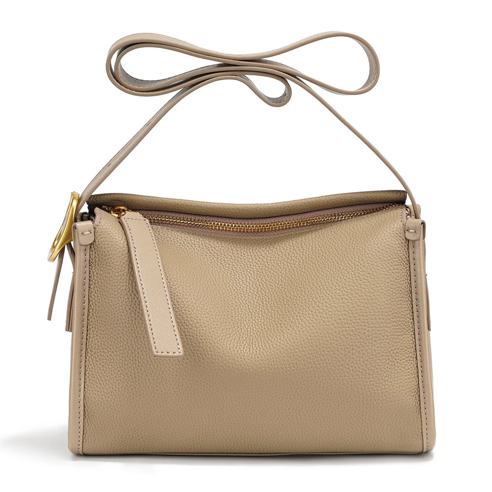 Zency Women Shoulder Bag Genuine Leather Large Minimalism  Bags for summer