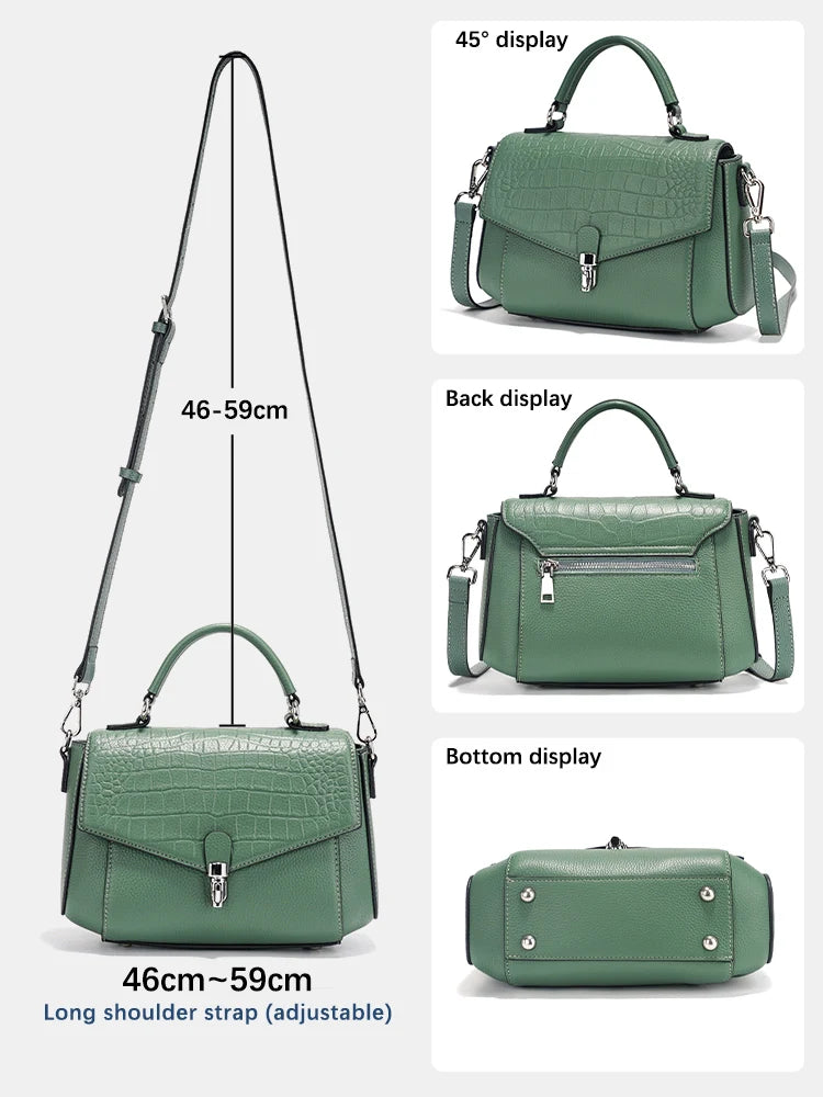 Zency Fashion Alligator Crossbody Shoulder Bag Handbag Small size