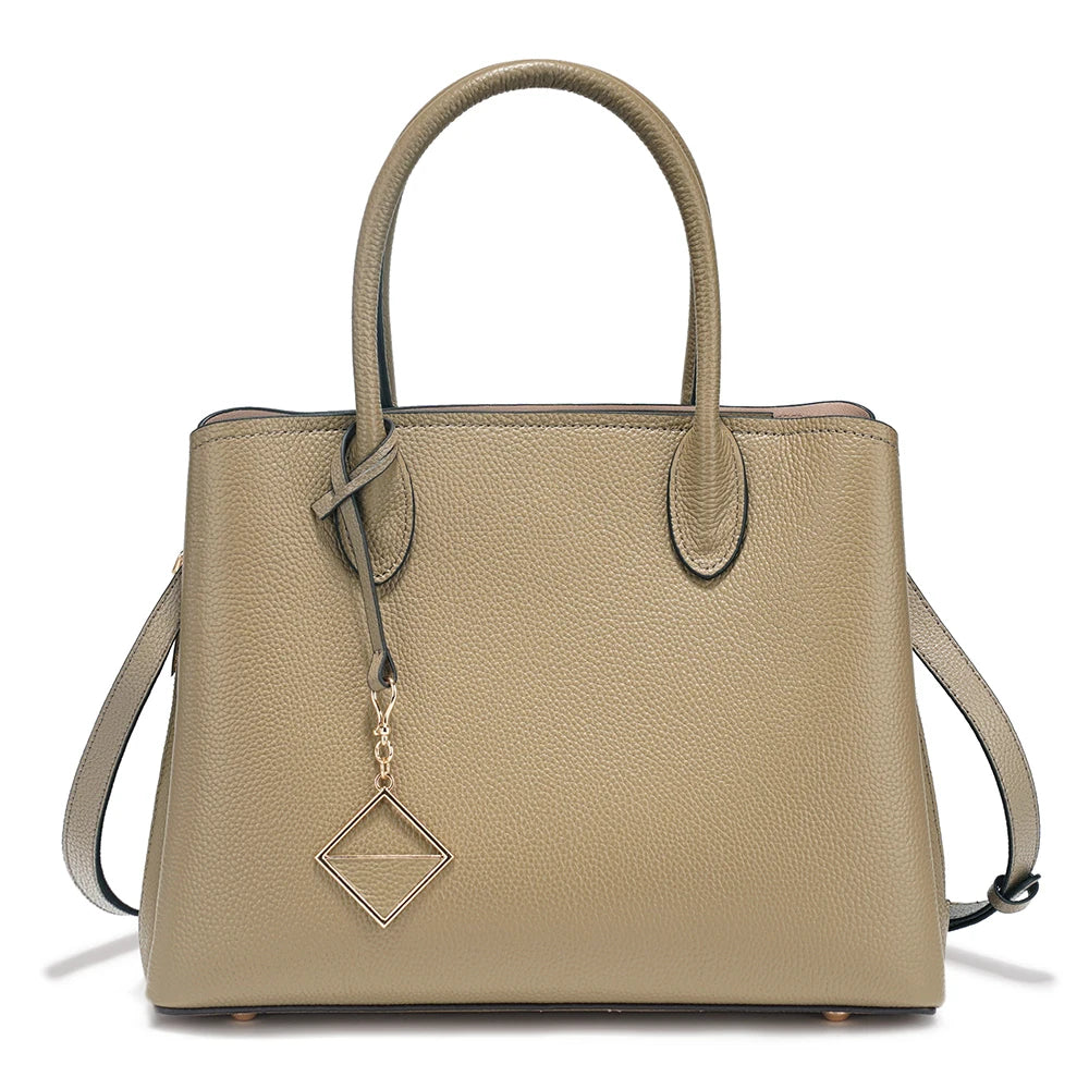 Zency Women's Leather Satchel Handbag Large Shopper Designer Shoulder Bag Top Handle