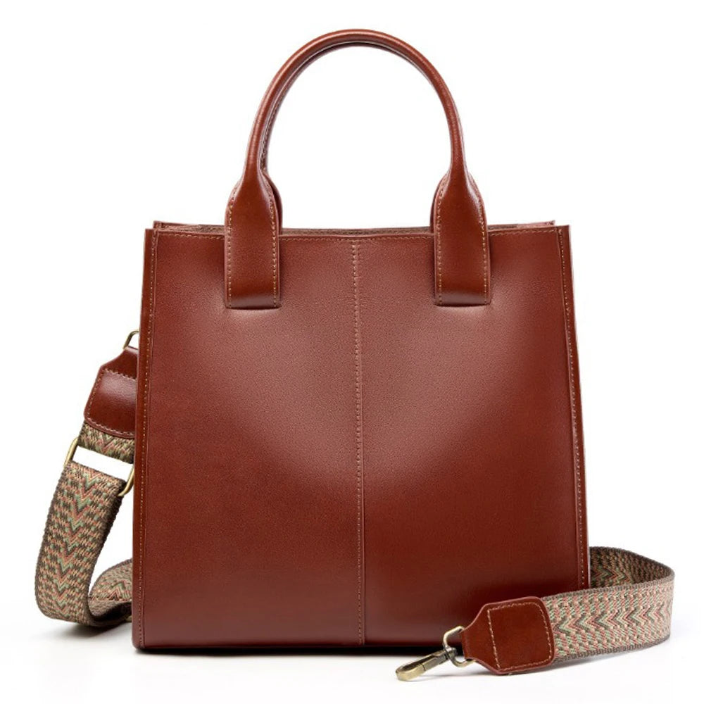 Zency Genuine Leather New Shoulder Bag Large Capacity Shopper Women Luxury Casual Handbag