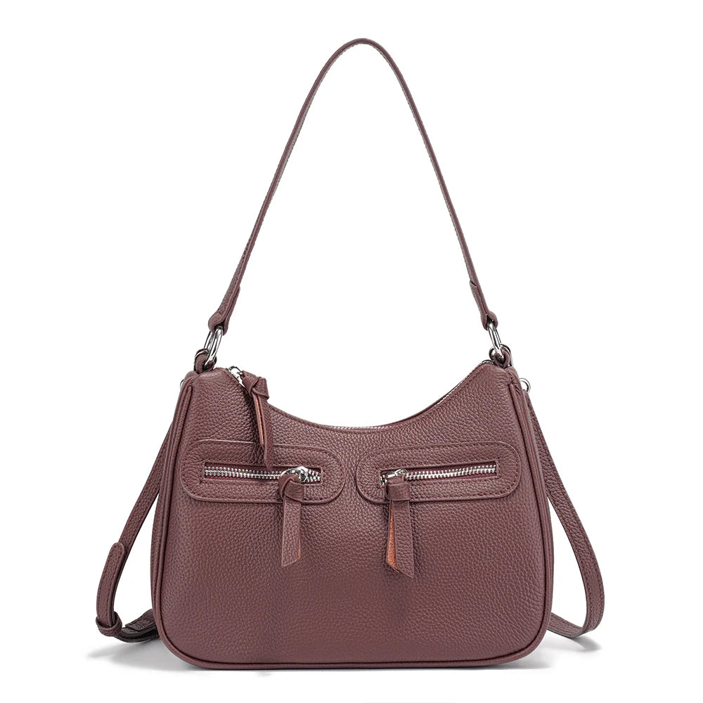 Zency Genuine Leather Shoulder Crossbody Bag for Women