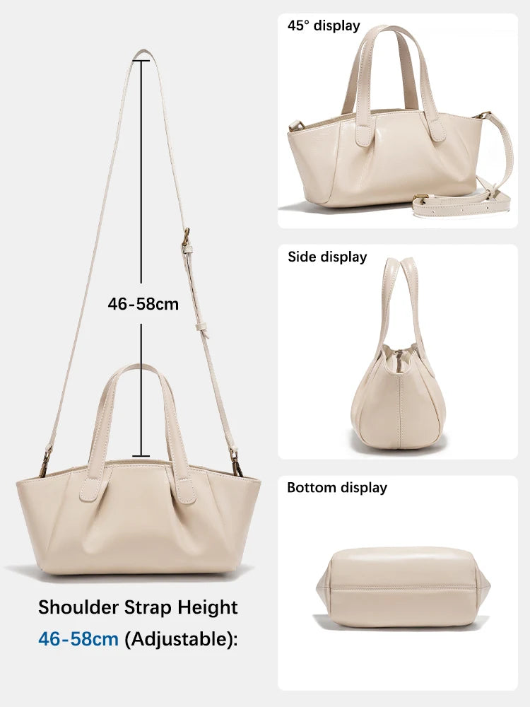 Zency Women's Genuine Leather Handbag Female Shoulder Crossbody Bags