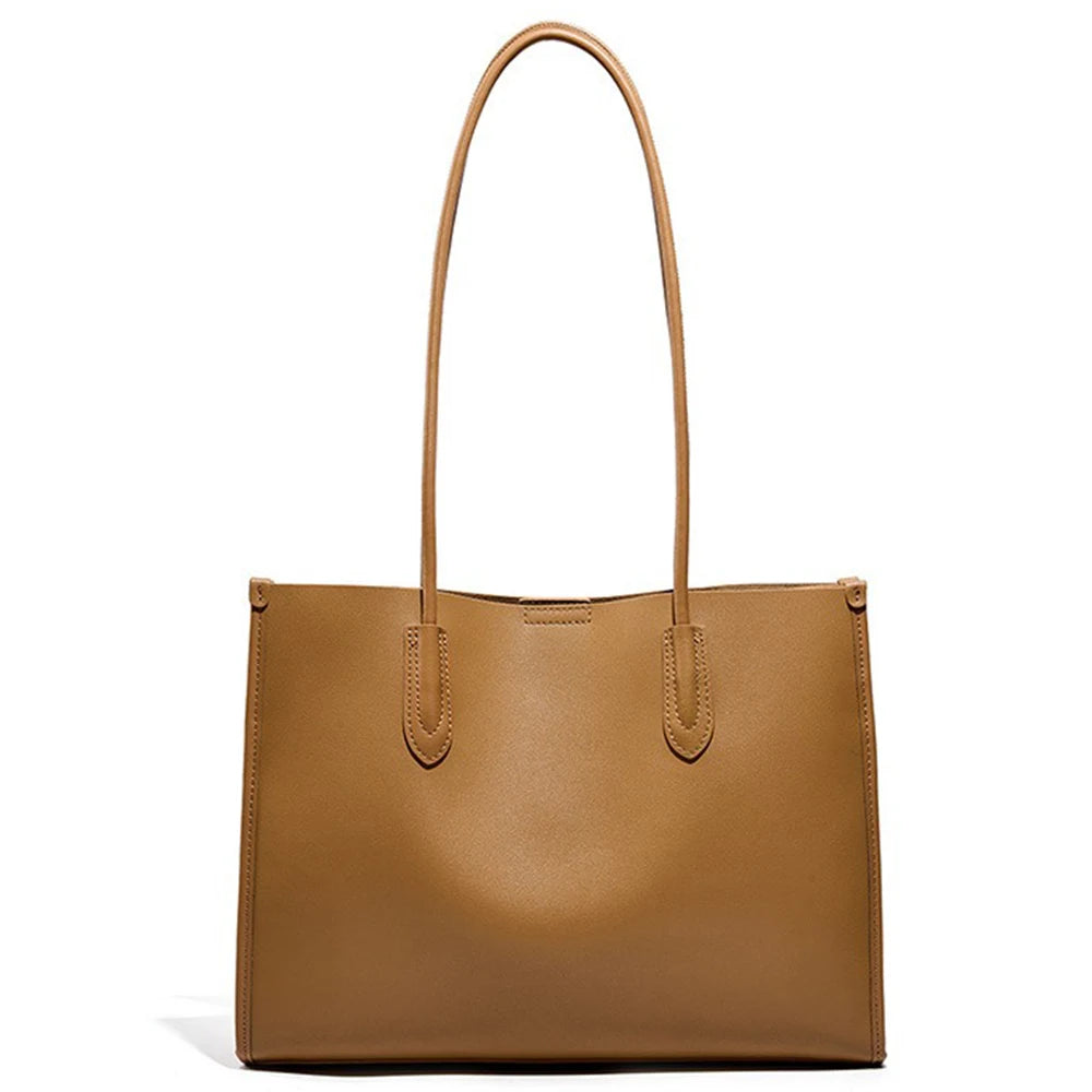 Fashion Women OL Handbag Genuine Leather Ladies Shoulder Big Tote Bag Large Capacity