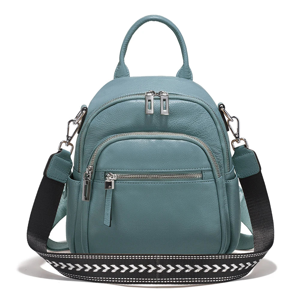 Zency Fashion Leather Knapsack Convertible Shoulder Bag