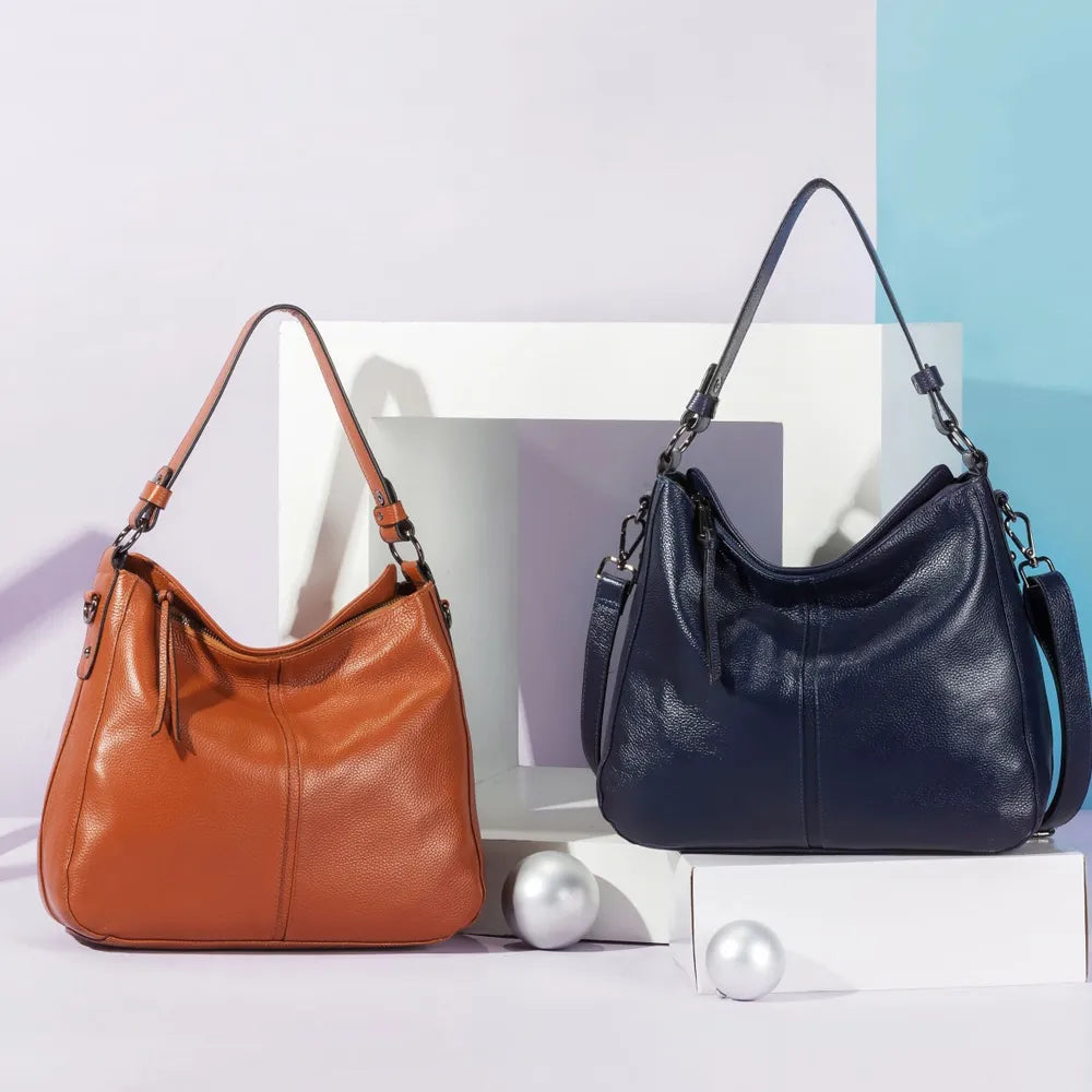 Zency 100% Genuine Leather Roomy Elegant Women Shoulder Bag