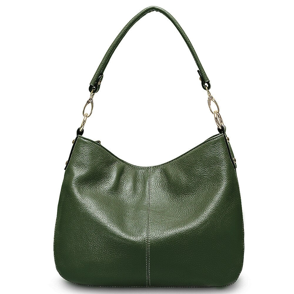 Zency 100% Genuine Leather Quality A+ Women Shoulder Bag Fashion Black Messenger Crossbody Purse Lady Hobos Grey Tote Handbags