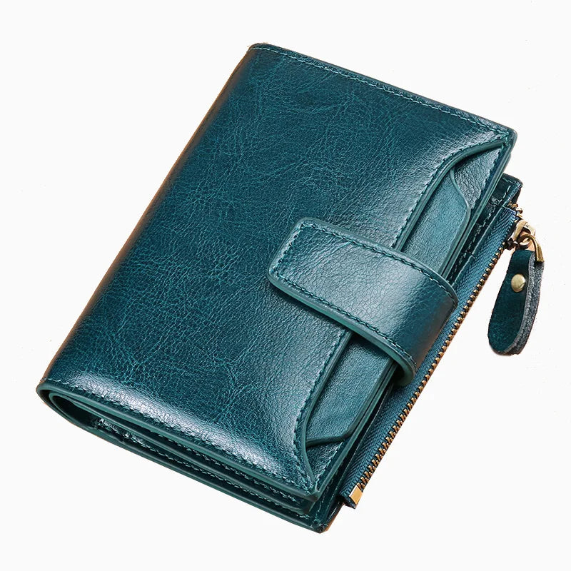 Zency 100% Genuine Leather Women Wallets Simple Style