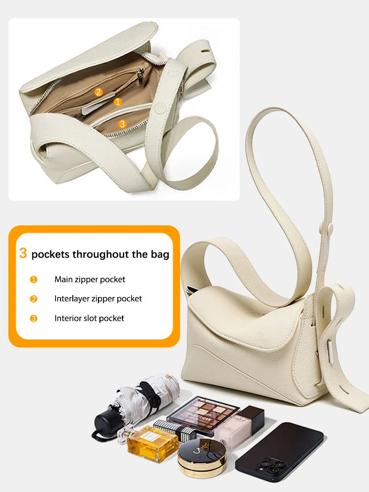 Zency 100% Real Leather For Female Small Crossbody Bag