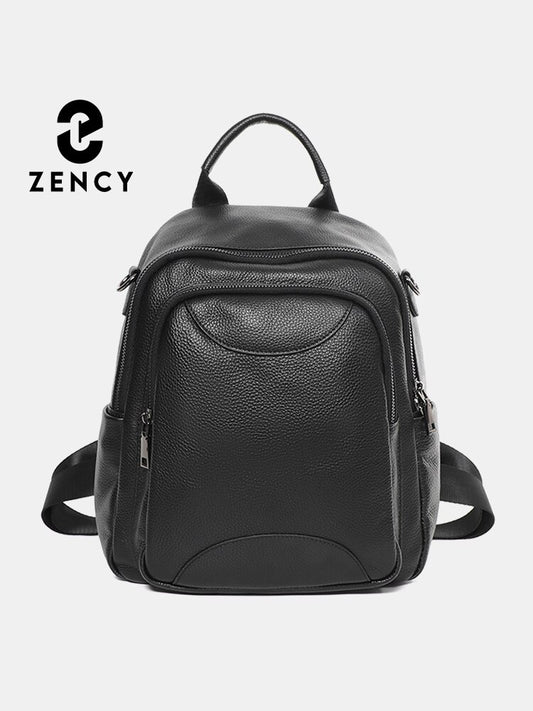 Female Small Casual Backpack Genuine Leather For Summer Trip