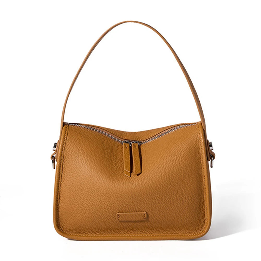 Zency Casual Designer Women Shoulder Bag Top Layer Cow Leather Underarm Handbag