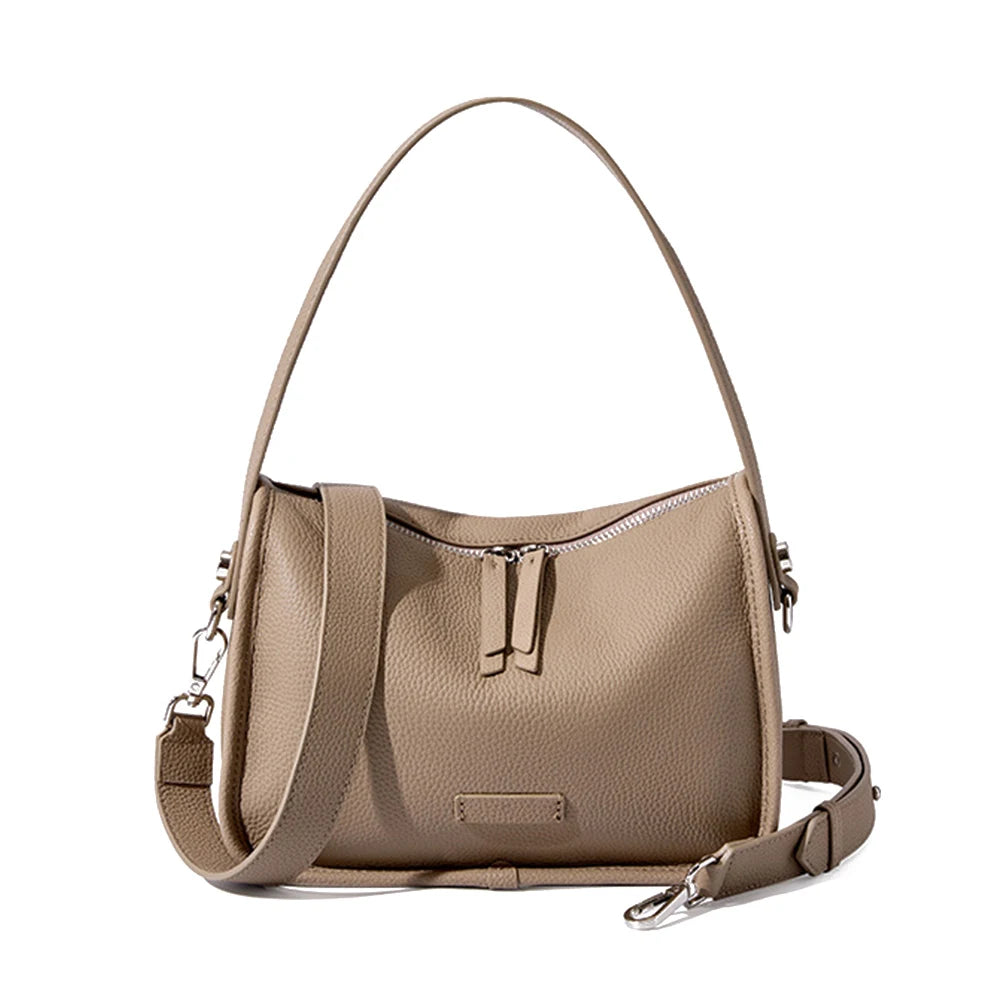 Zency Casual Designer Women Shoulder Bag Top Layer Cow Leather Underarm Handbag