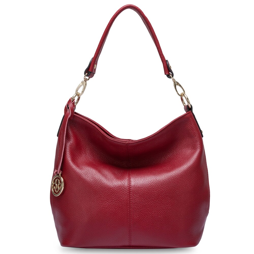 Zency Charm Purple Women Shoulder Bag 100% Genuine Leather Hobos Lady Crossbody Purse