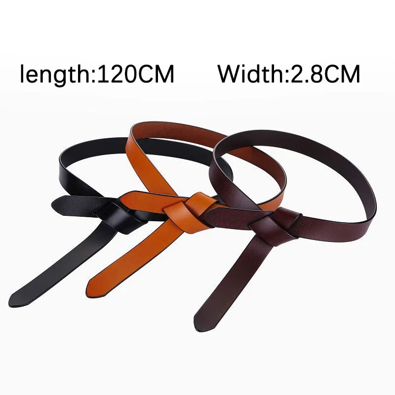 Zency Fashion Classic Women Belt Split Leather ELegant Dress Waistband