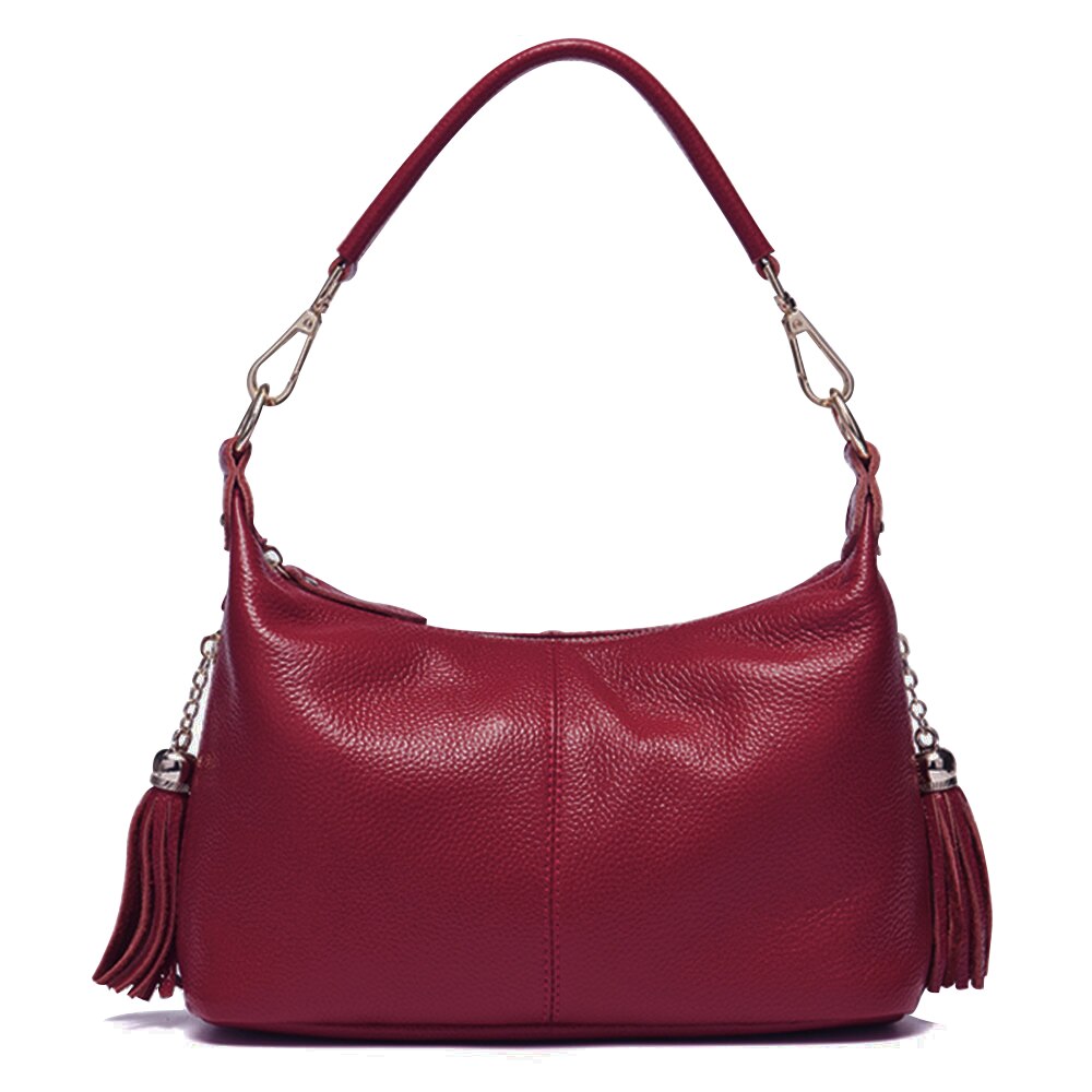 Zency Fashion Female Shoulder Bag 100% Natural Leather Women Handbag With Tassel Lady Messenger Crossbody Purse Small Bags Tote