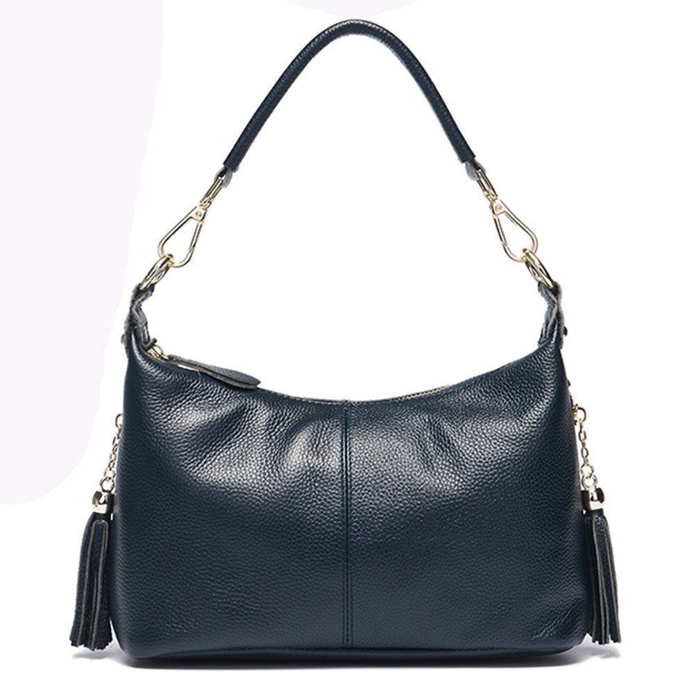 Zency Fashion Female Shoulder Bag 100% Natural Leather Women Handbag With Tassel Lady Messenger Crossbody Purse Small Bags Tote