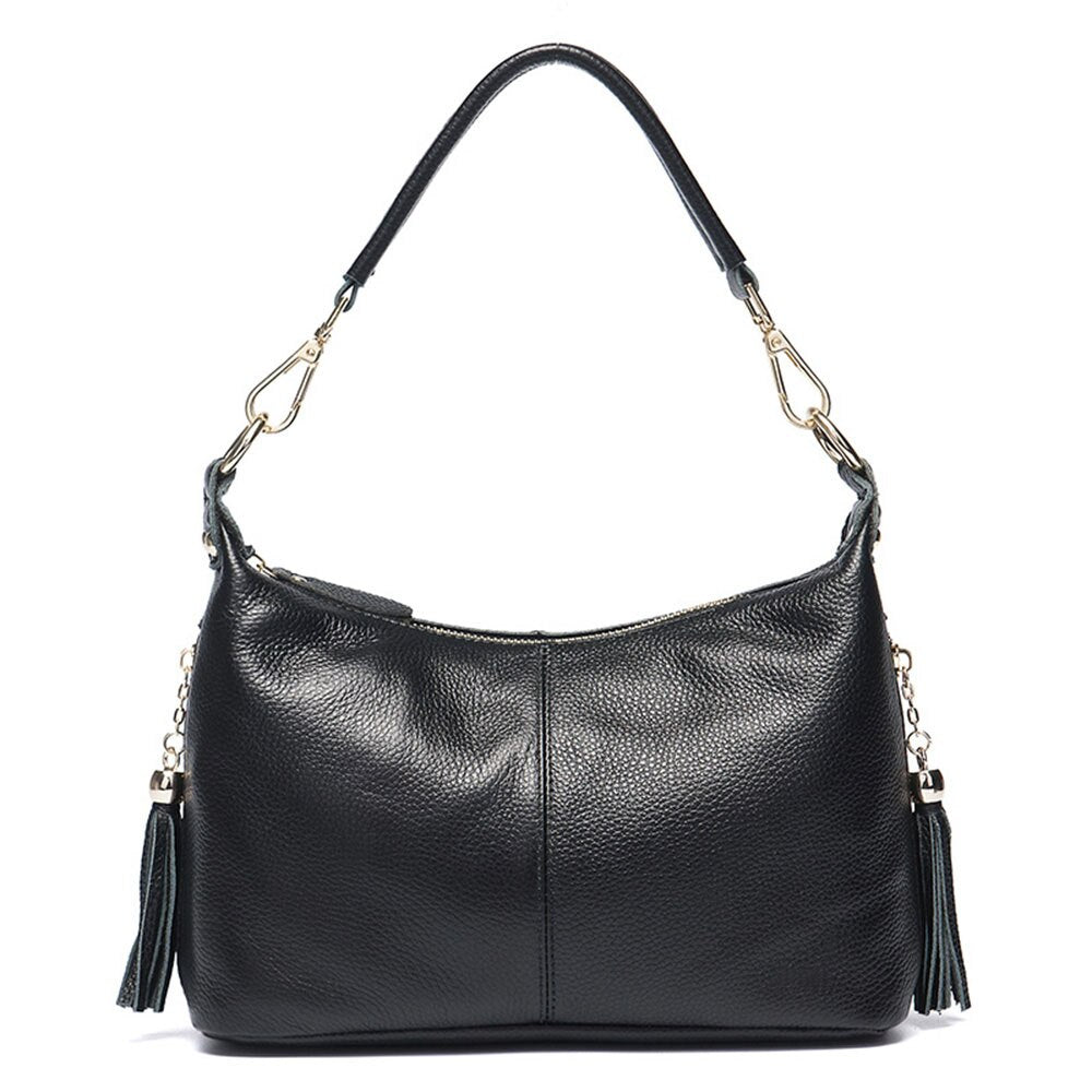 Zency Fashion Female Shoulder Bag 100% Natural Leather Women Handbag With Tassel Lady Messenger Crossbody Purse Small Bags Tote