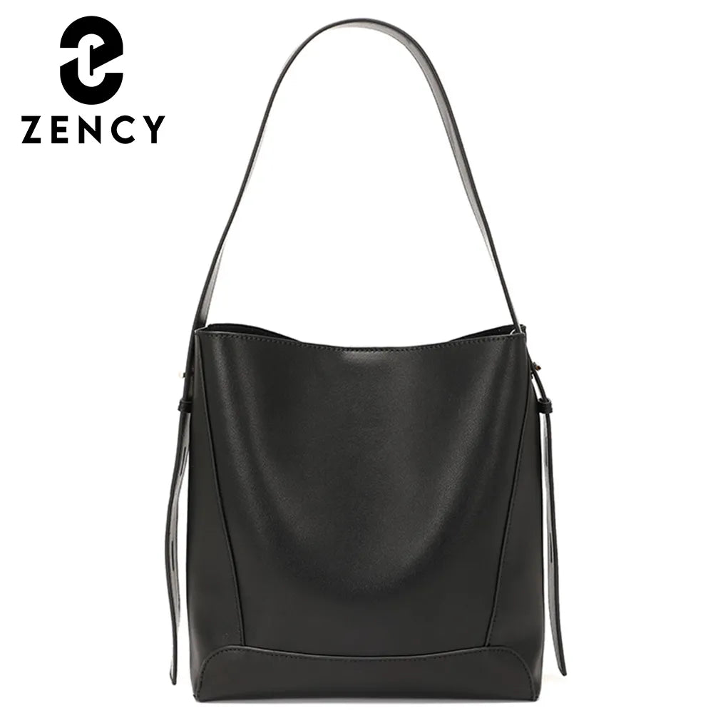 Zency Soft Leather Large Shopper Shoulder Bucket Bag