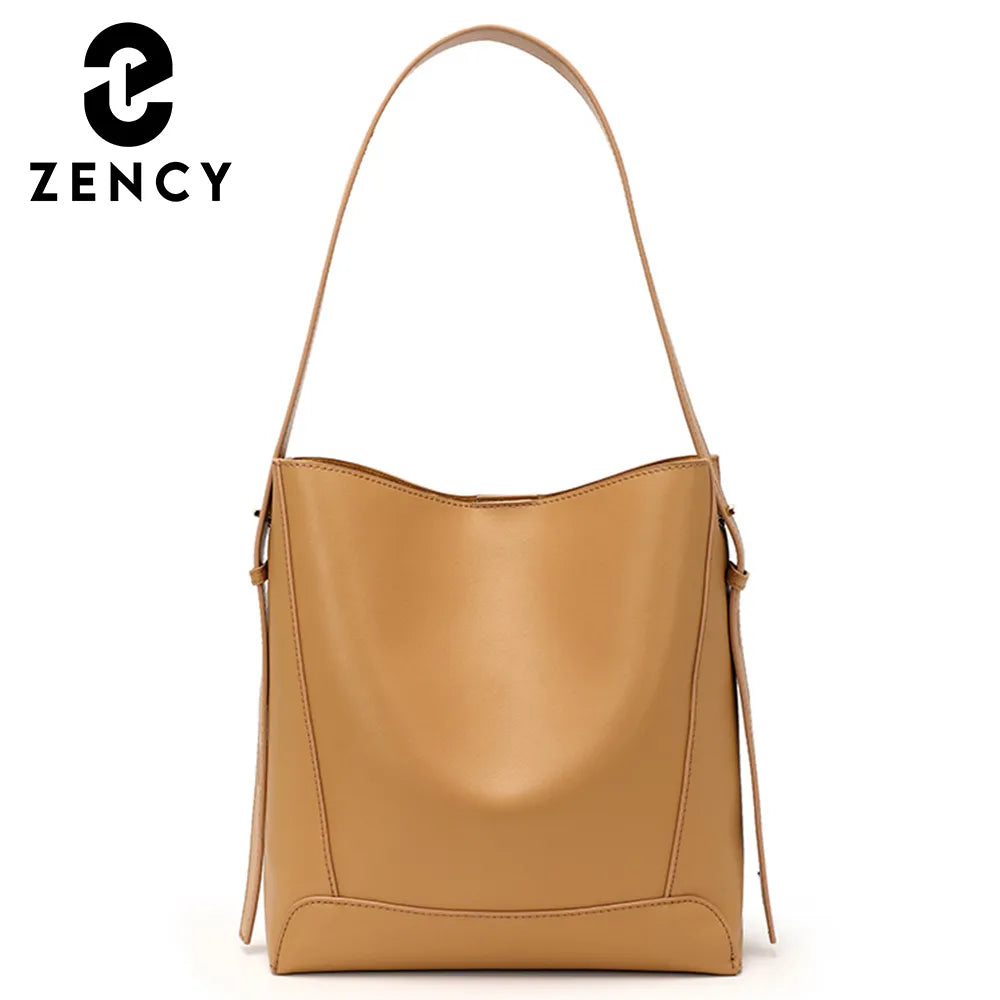 Zency Soft Leather Large Shopper Shoulder Bucket Bag