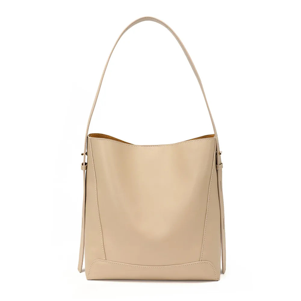 Zency Soft Leather Large Shopper Shoulder Bucket Bag