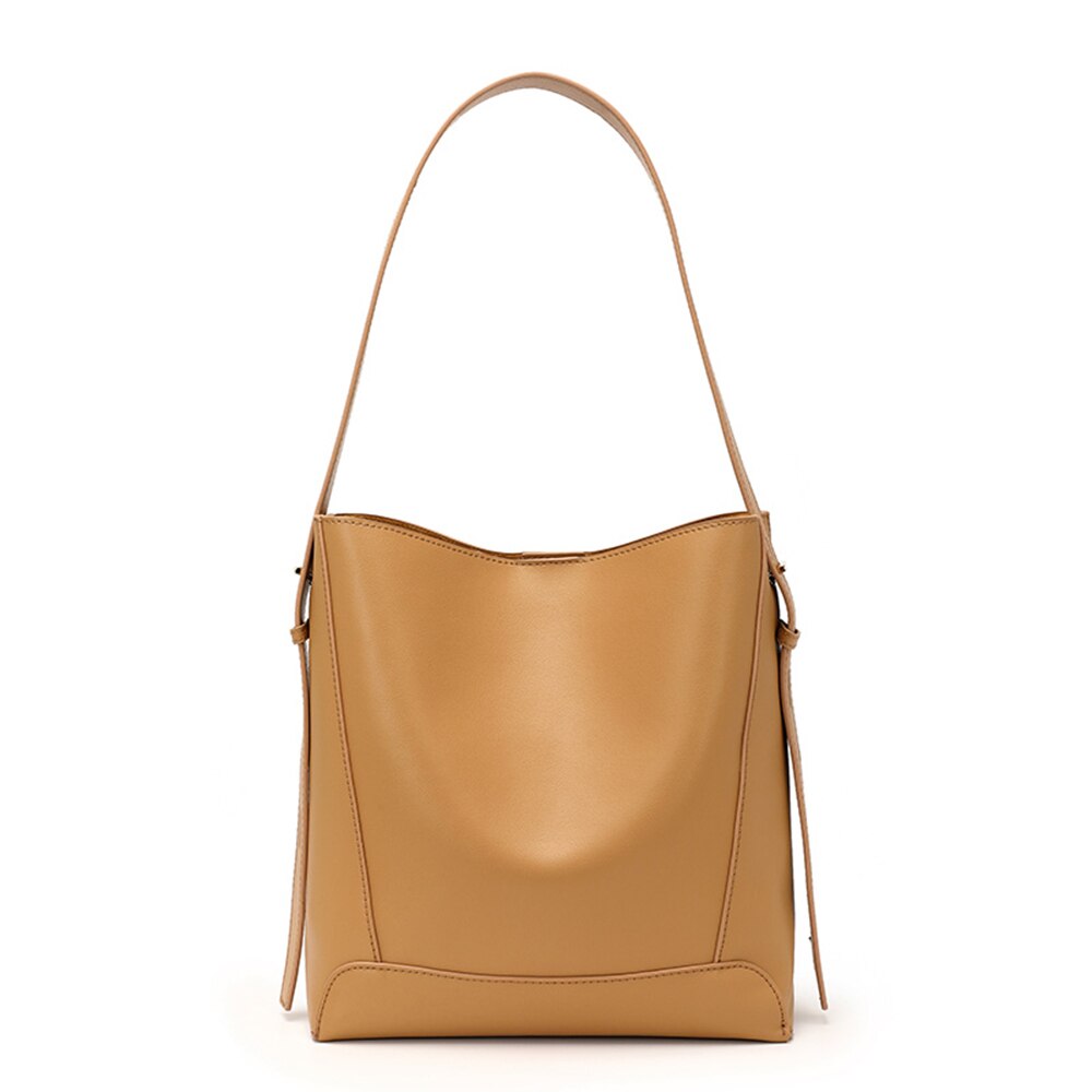 Zency Soft Leather Large Shopper Shoulder Bucket Bag