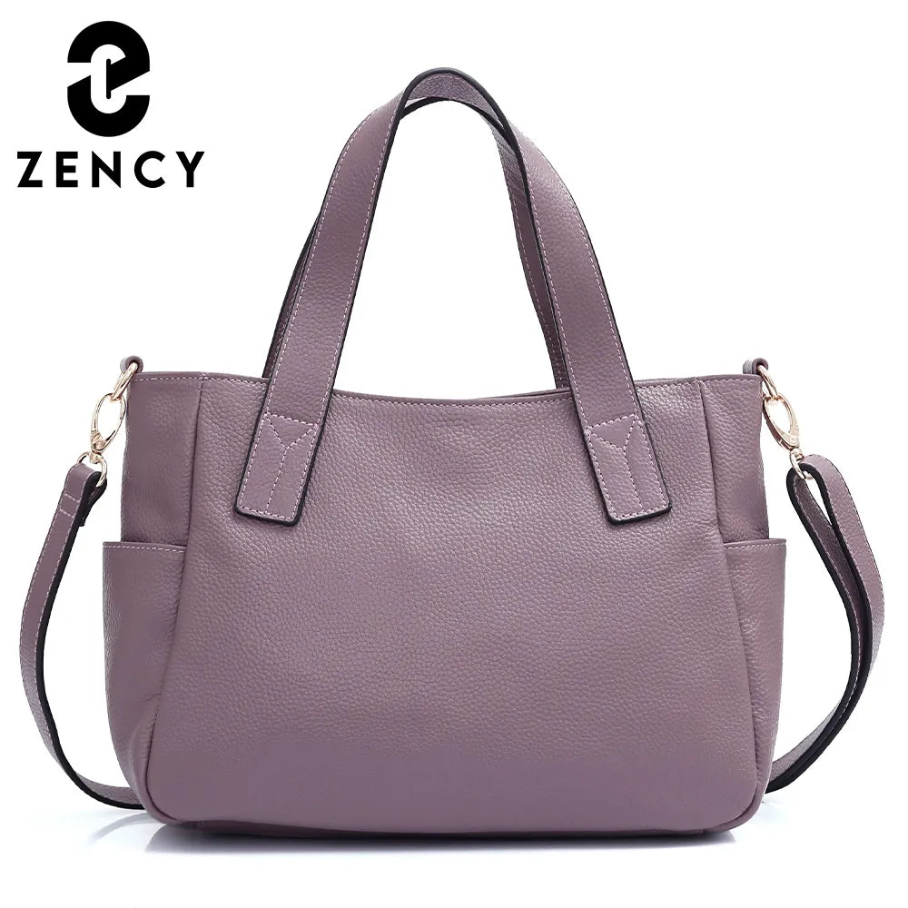 Genuine Leather Tote Handbag For Women Simple Commute Classic Crossbody
